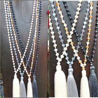 bali beads crystal necklaces tassels wholesale price 60 pieces free shipping